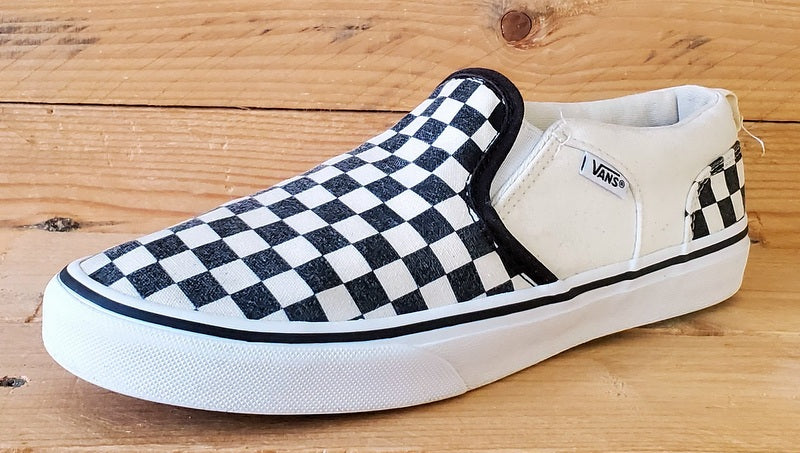 Vans Off The Wall Canvas Trainers UK5/US6/EU38 508731 Checkerboard/White/Black