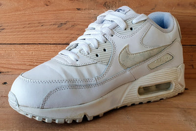 Nike Air Max 90 LTR Low Leather Trainers UK5/US5.5Y/EU38 724821-100 White