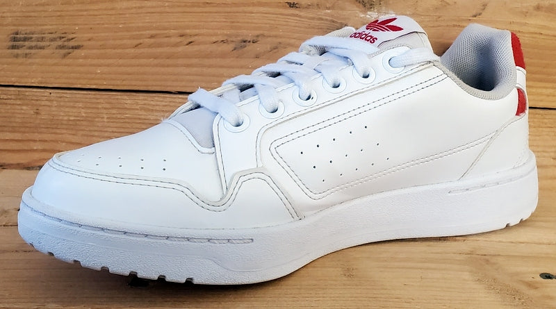Adidas Originals NY 90 Low Leather Trainers UK8/US8.5/EU42 FZ2250 White/Red