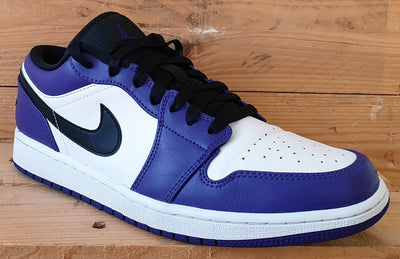 Nike Air Jordan 1 Low Leather Trainers UK8.5/US9.5/EU43 553558-500 Purple/White