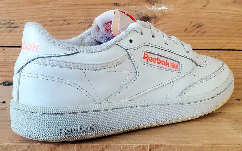 Reebok Club C 85 Low Leather Trainers UK5.5/US8/EU38.5 FY5163 White/Flare Orange