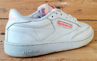 Reebok Club C 85 Low Leather Trainers UK5.5/US8/EU38.5 FY5163 White/Flare Orange