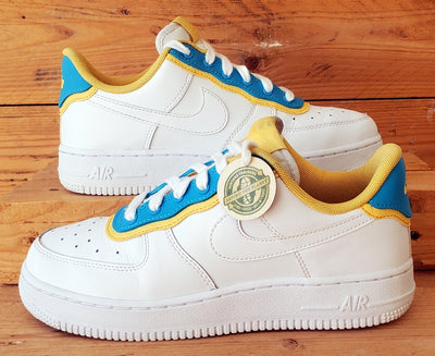 Nike Air Force 1 Low Leather Trainers UK4.5/US7/EU38 AA0287-105 White/Topaz