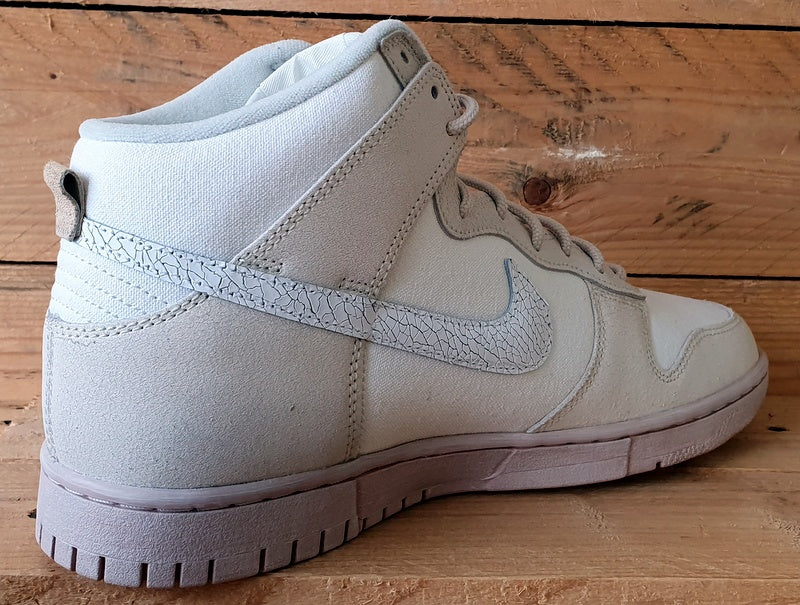 Nike Dunk High Cracked Leather Trainers UK9/US10/EU44 DV0822-100 Summit White