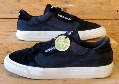 Adidas Continental Vulc Low Canvas/Suede Trainers UK9/US9.5/EU43 FU9471 Black