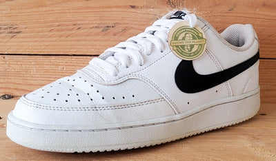 Nike Court Vision Low Leather Trainers UK6/US8.5/EU40 DH3158-101 White/Black