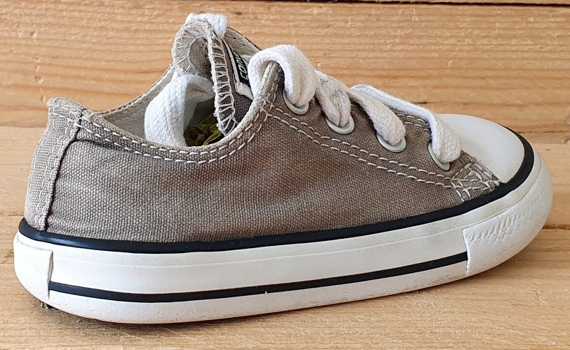 Converse All Star Low Canvas Kids Trainers UK7/US7/EU23 7J794C Brown/White