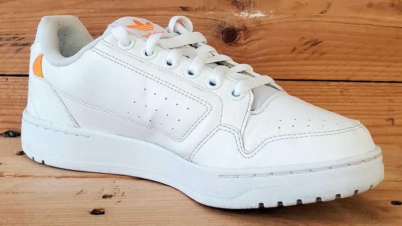 Adidas Originals NY 90 Low Leather Trainers UK7.5/US8/EU41 GV8848 White/Orange