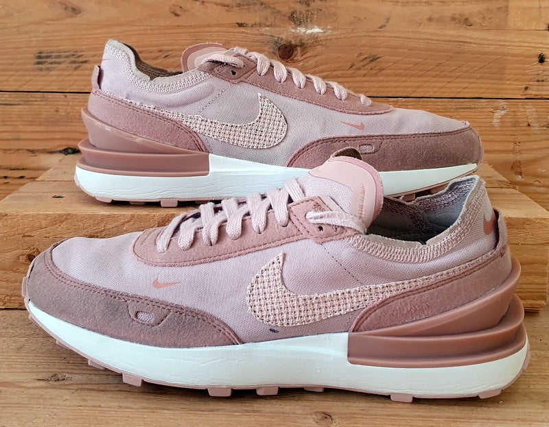 Nike Waffle One Low Textile/Suede Trainers UK6/US8.5/EU40 DM7604-600 Pink Oxford