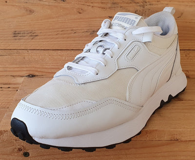 Puma Rider FV Low Leather/Textile Trainers UK11/US12/EU46 387172-02 White