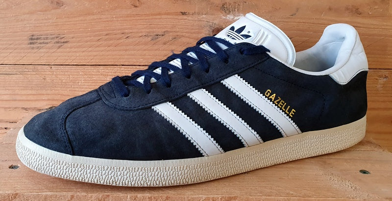 Adidas Originals Gazelle Low Suede Trainers UK12/US12.5/EU47 BB5478 Navy/White