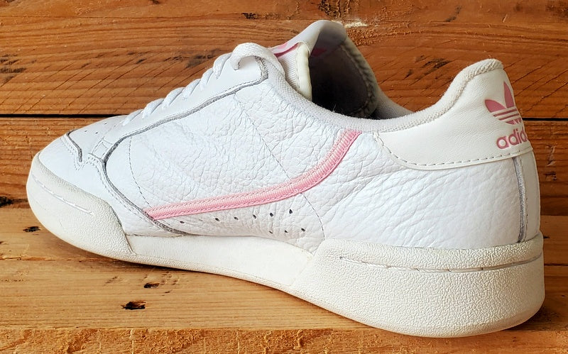 Adidas Continental 80 Low Leather Trainers UK8/US9.5/EU42 G27722 White/Pink