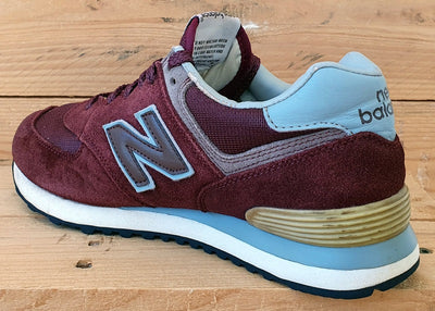 New Balance 574 Low Textile/Suede Trainers UK6.5/US7/EU40 ML574 Burgundy