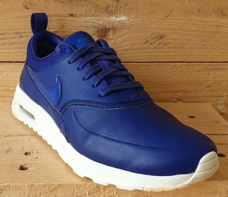 Nike Air Max Thea Premium Leather Trainers UK4 US6.5 E37.5 616723 400 Blue White VintageTrainers