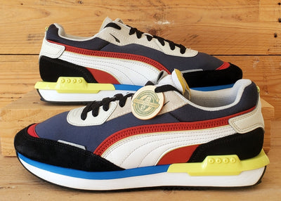 Puma City Rider Low Textile Trainers UK8/US9/EU42 382044-03 Black/White/Grey