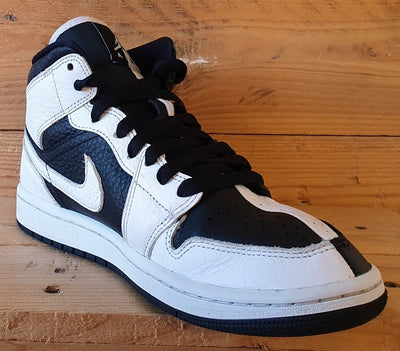 Nike Air Jordan 1 Mid Leather Trainers UK5/US7.5/EU38.5 DR0501-101 Black/White