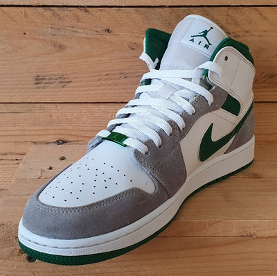 Nike Air Jordan 1 Mid Trainers UK11/US12/EU46 DC7294-103 White/Pine Green