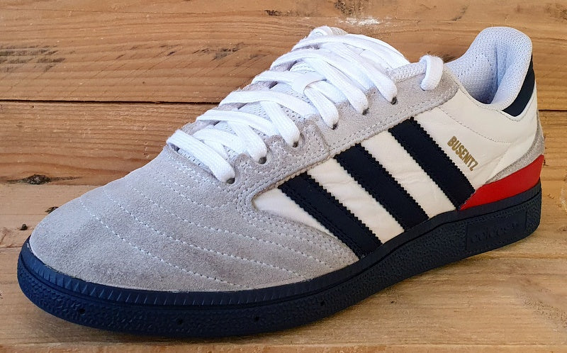 Adidas Busenitz Low Trainers UK9/US9.5/EU43 GY3650 White Collegiate Navy