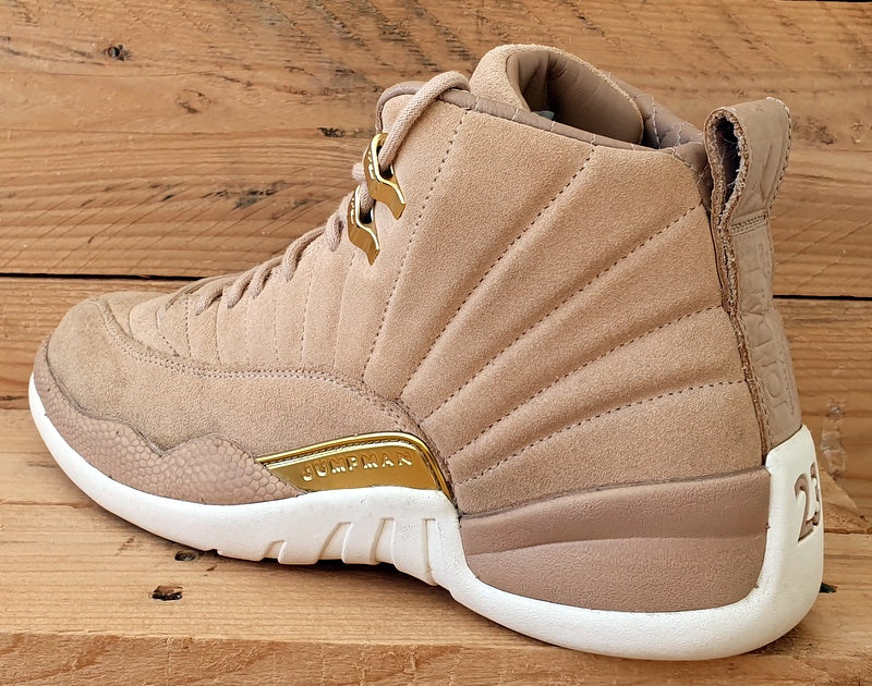 Nike Air Jordan 12 Mid Suede Trainers AO6068-203 Vachetta Tan UK6.5/US9/EU40.5