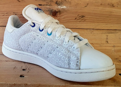 Adidas Stan Smith Low Textile Trainers UK4/US4.5/EU36.5 G18579 White/Blue
