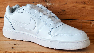 Nike Ebernon Low Leather Trainers UK8/US9/EU42.5 AQ1775-100 Triple White