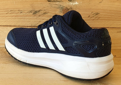 Adidas Run Low Textile Trainers UK1/US1.5/EU33 BY2485 Navy Blue/White