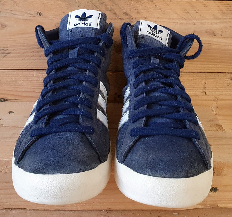 Adidas Basket Profi Mid Suede Trainers UK10/US10.5/EU44.5 G63951 Navy Blue