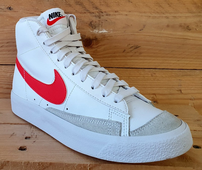 Nike Blazer 77 Mid Leather Trainers UK4/US4.5Y/EU36.5 DA4086-117 White/Red/Blue