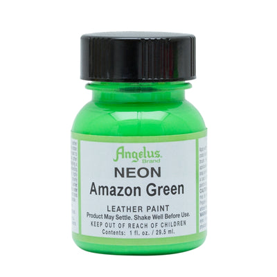 Angelus Neon Acrylic Leather Paint- Amazon Green - 1fl oz / 30ml - Custom Sneakers