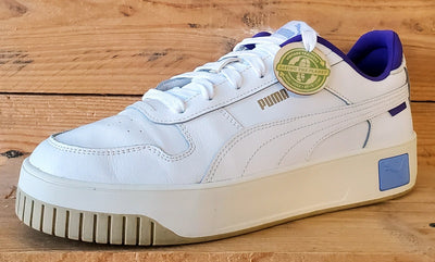 Puma Carina Street Low Leather Trainers UK8/US10.5/EU42 389390-04 White/Purple