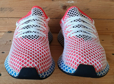 Adidas Deerupt Low Textile Trainers UK6/US6.5/EU39 CQ2624 Solar Red Bluebird