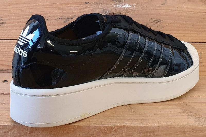 Adidas Superstar Bold Low Pleather Trainers UK7.5/US9/E41 FW8423 Black Off White