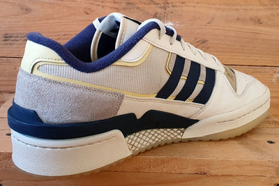 Adidas Forum Low Leather/Textile Trainers UK11/US11.5/EU46 GX4121 Off White/Navy