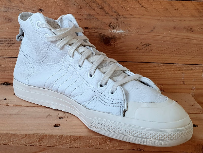 Adidas Nizza Mid Leather Trainers UK11/US11.5/EU46 FY0041 White/Cream