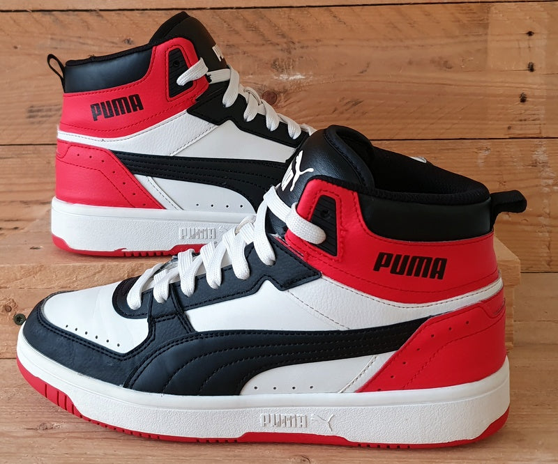 Puma Rebound Joy Mid Leather Trainers UK7/US8/EU40.5 374765-03 High Risk Red