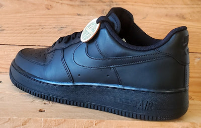 Nike Air Force 1 Low Leather Trainers UK8/US9/EU42.5 315122-001 Triple Black