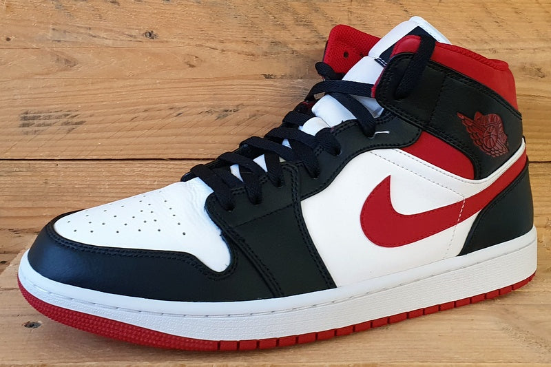 Nike Air Jordan 1 Mid Trainers UK10/US11/EU45 554724-122 Gym Red Black White