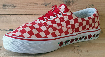Vans Off The Wall Low Canvas checkerboard Trainers 721454 Red/White UK8/US9/EU42