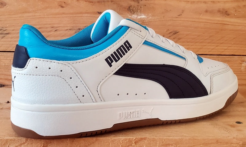 Puma Rebound Joy Low Leather Trainers UK8/US9/EU42 380747-07 White/Blue/Black