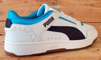 Puma Rebound Joy Low Leather Trainers UK8/US9/EU42 380747-07 White/Blue/Black