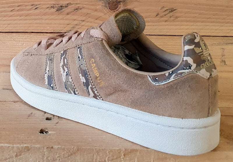 Adidas Campus Low Suede Trainers UK4/US4.5/EU36.5 B38004 Beige/Camouflage