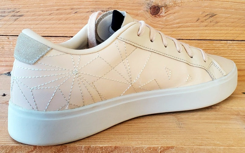 Adidas Sleek Series Low Leather Trainers UK6.5/US8/EU40 EG7753 Linen/White