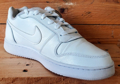 Nike Ebernon Low Leather Trainers UK7/US9.5/EU41 AQ1779-100 Triple White