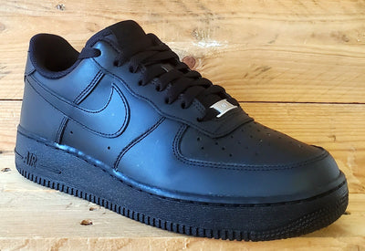Nike Air Force 1 Low Leather Trainers UK8/US9/EU42.5 315122-001 Triple Black