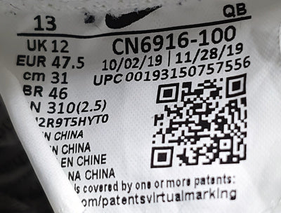 Nike Blazer LX Low Leather Trainers CN6916-100 Triple White UK12/US13/EU47.5