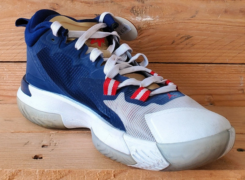 Nike Air Jordan Zion 1 Mid Textile Trainers UK6/US6.5/EU39 DA3131-401 Navy/White