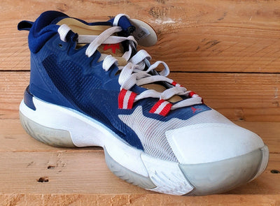 Nike Air Jordan Zion 1 Mid Textile Trainers UK6/US6.5/EU39 DA3131-401 Navy/White