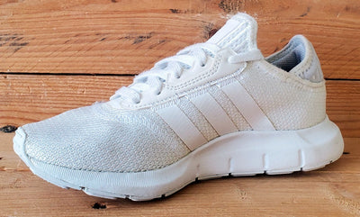 Adidas Swift Run Low Textile Trainers UK3.5/US4/EU36 FY2149 Triple White