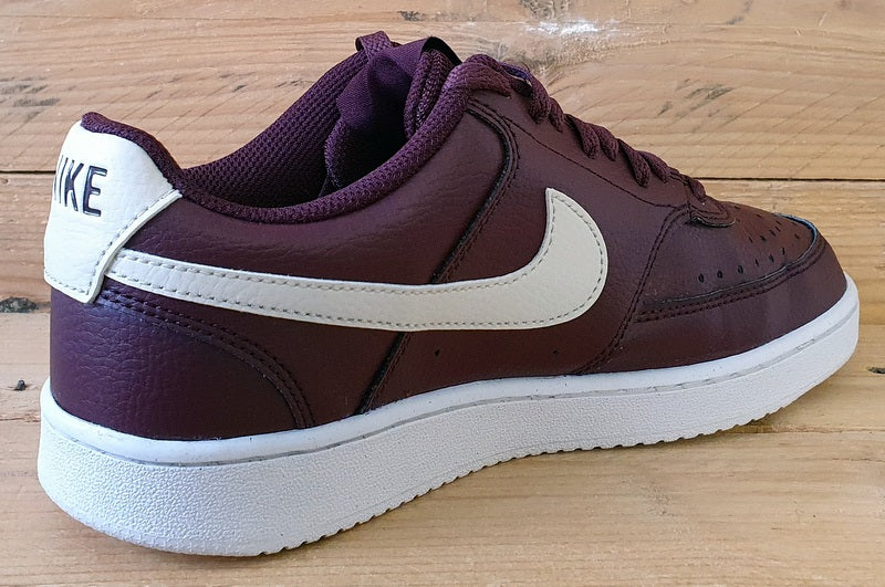 Nike Court Vision Next Nature Leather Trainers UK6/US8.5/E40 DH3158-601 Burgundy