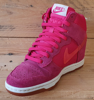 Nike Dunk Sky Hi Textile/Suede Trainers UK3/US5.5/EU36 579763-600 Pink